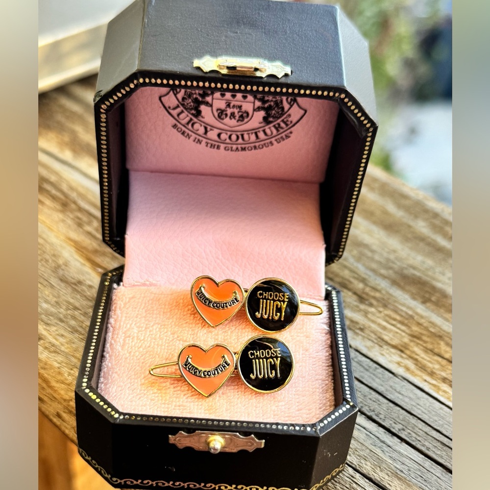 Juicy Couture Pink and Black Earring Set